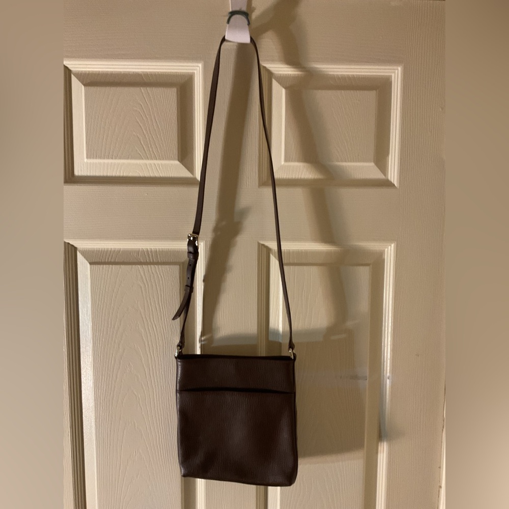Cole Haan Dark Brown Woven Shoulder Bag - Picture 4 of 6